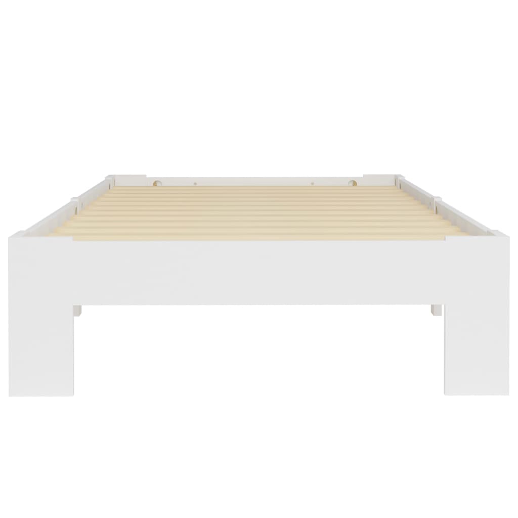 Bedframe Massief Grenenhout 90 x 200 cm Wit