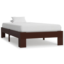 Bedframe Massief Grenenhout 90 x 200 cm Donkerbruin