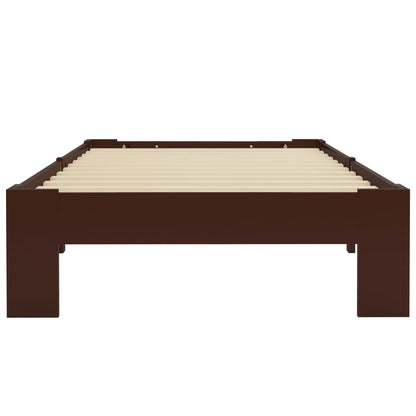 Bedframe Massief Grenenhout 100 x 200 cm Donkerbruin