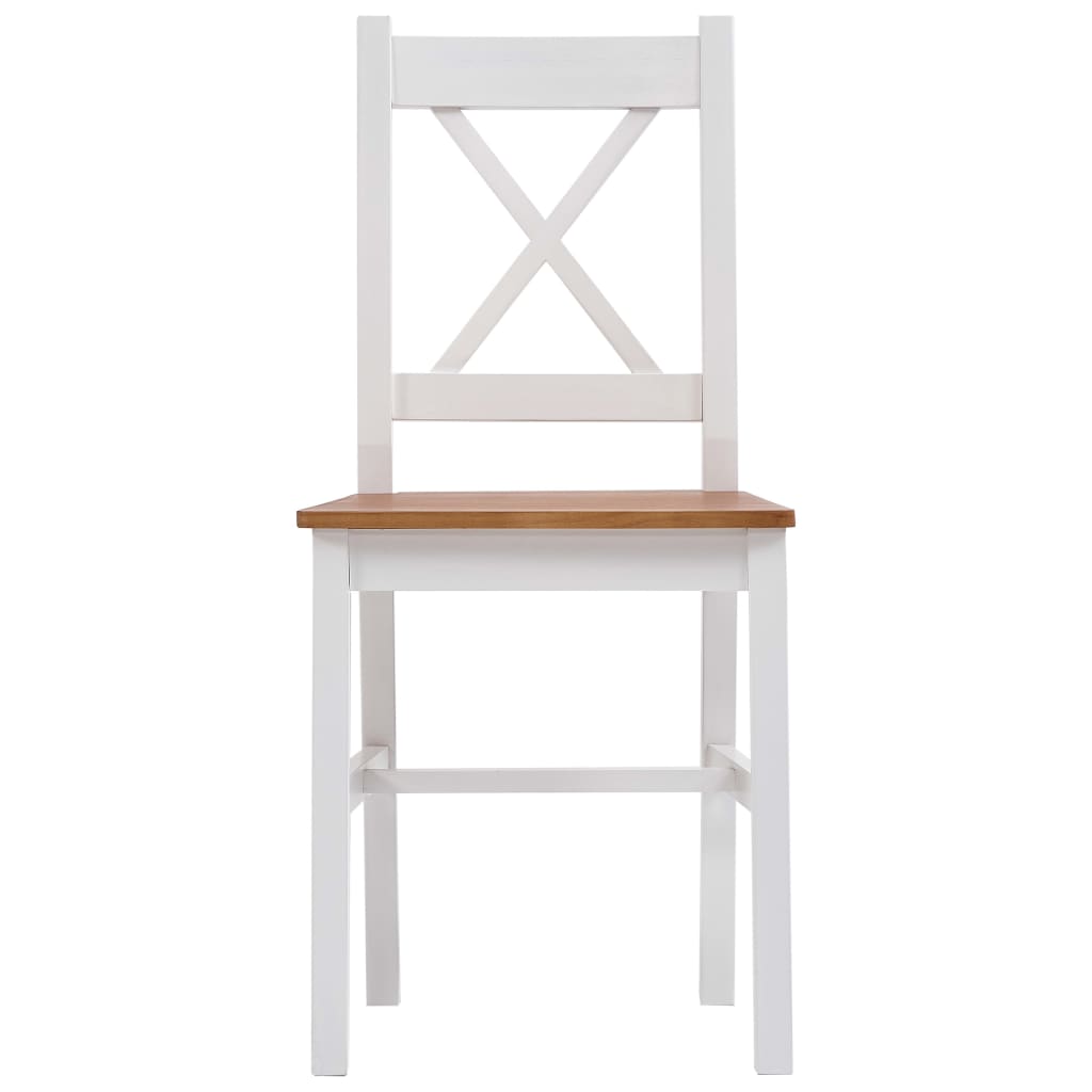 -Delige Eethoek Grenenhout 7 Wit en bruin