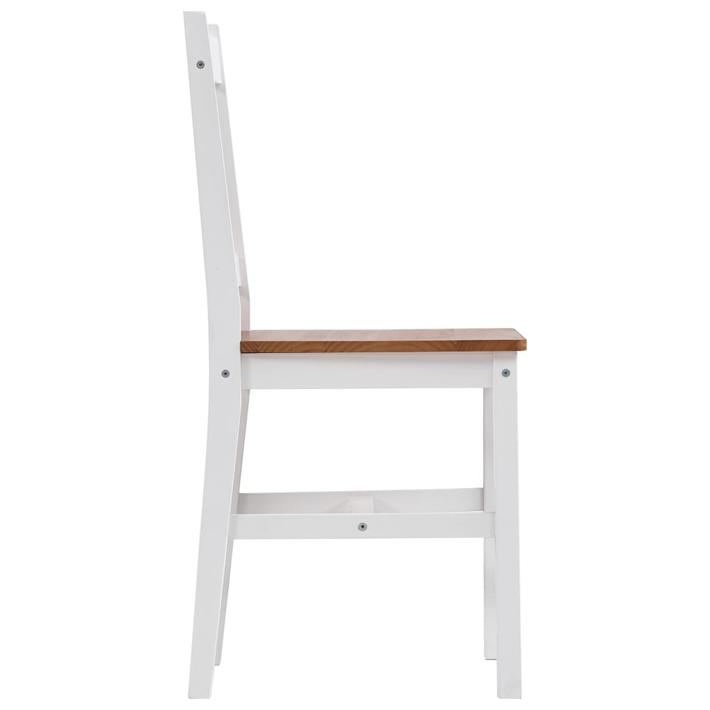 -Delige Eethoek Grenenhout 7 Wit en bruin