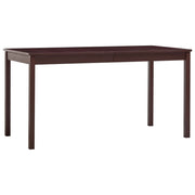 Eettafel 140x70x73 cm grenenhout donkerbruin