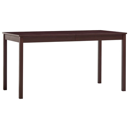 Eettafel 140x70x73 cm grenenhout donkerbruin 140 x 70 x 73 cm Donkerbruin