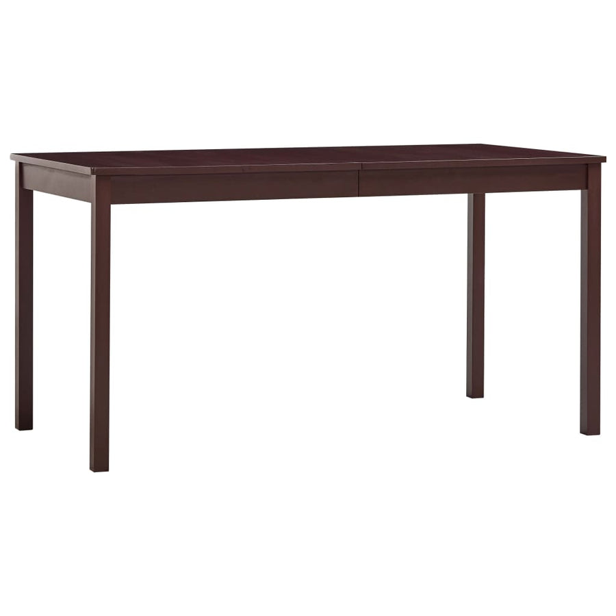Eettafel 140x70x73 cm grenenhout donkerbruin 140 x 70 x 73 cm Donkerbruin