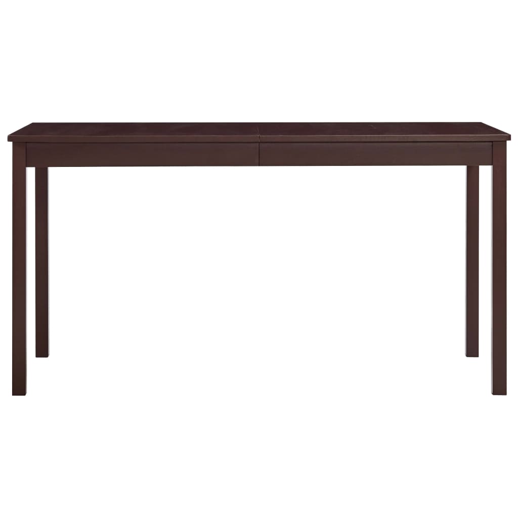 Eettafel 140x70x73 cm grenenhout donkerbruin 140 x 70 x 73 cm Donkerbruin