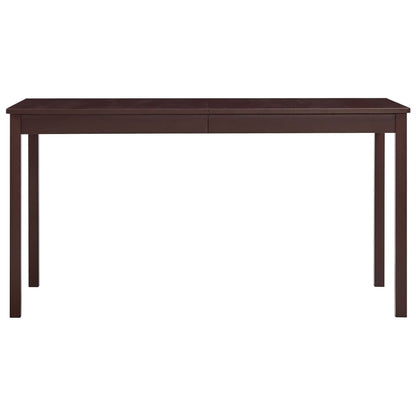 Eettafel 140x70x73 cm grenenhout donkerbruin 140 x 70 x 73 cm Donkerbruin