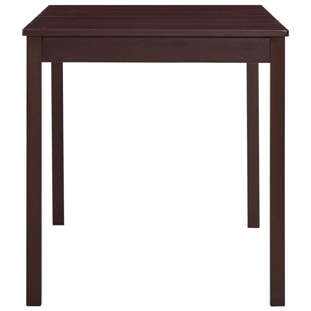 Eettafel 140x70x73 cm grenenhout donkerbruin 140 x 70 x 73 cm Donkerbruin