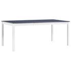 Eettafel 180x90x73 cm grenenhout wit grijs