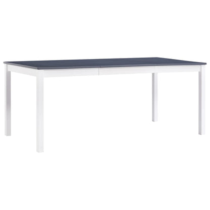 Eettafel 180x90x73 cm grenenhout wit en grijs 180 x 90 x 73 cm Wit en grijs