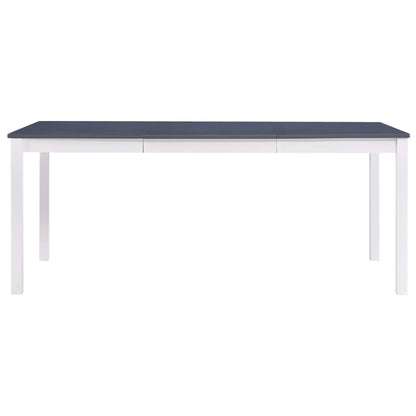 Eettafel 180x90x73 cm grenenhout wit en grijs 180 x 90 x 73 cm Wit en grijs