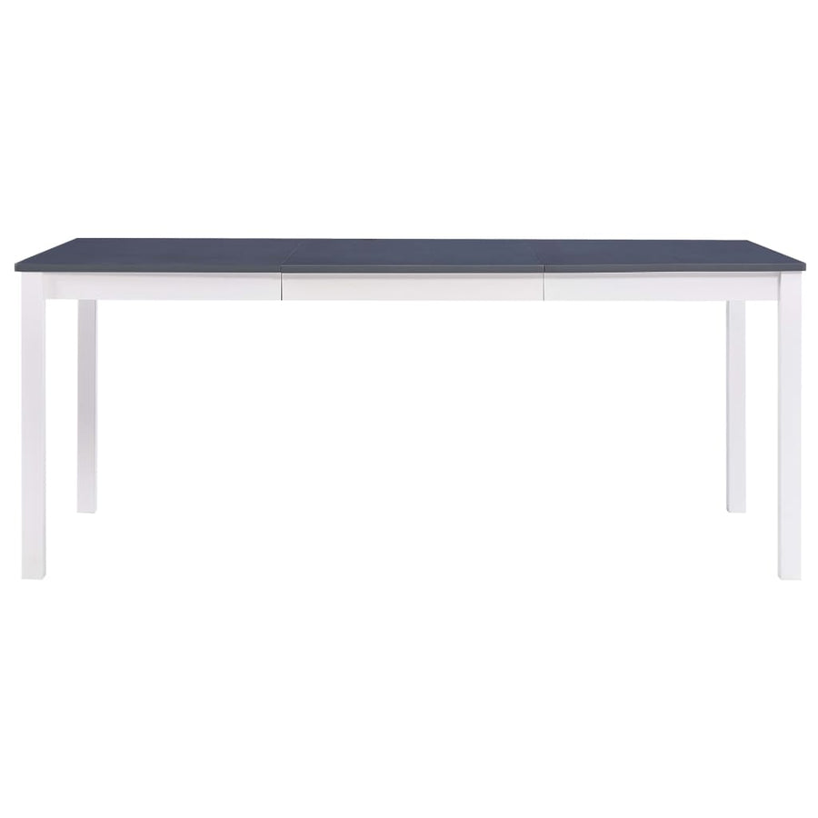 Eettafel 180x90x73 cm grenenhout wit en grijs 180 x 90 x 73 cm Wit en grijs