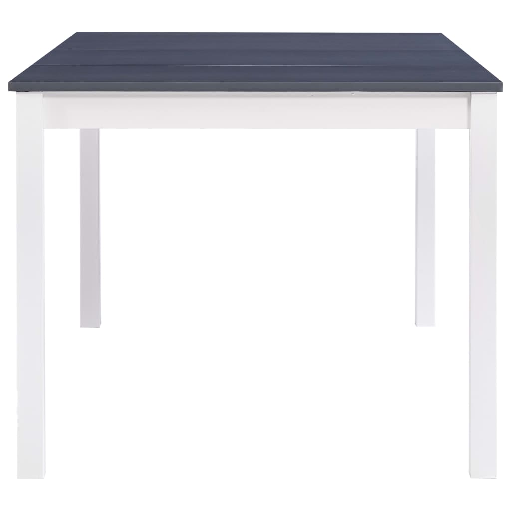 Eettafel 180x90x73 cm grenenhout wit en grijs 180 x 90 x 73 cm Wit en grijs