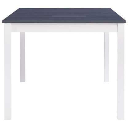 Eettafel 180x90x73 cm grenenhout wit en grijs 180 x 90 x 73 cm Wit en grijs