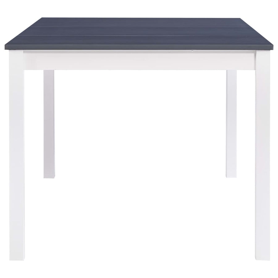 Eettafel 180x90x73 cm grenenhout wit en grijs 180 x 90 x 73 cm Wit en grijs