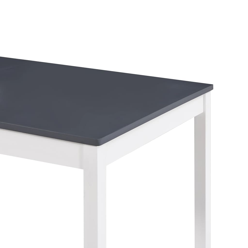 Eettafel 180x90x73 cm grenenhout wit en grijs 180 x 90 x 73 cm Wit en grijs