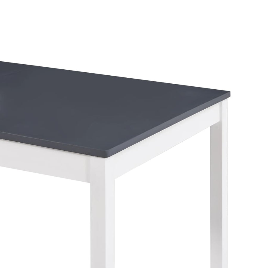 Eettafel 180x90x73 cm grenenhout wit en grijs 180 x 90 x 73 cm Wit en grijs