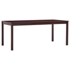 Eettafel 180x90x73 cm massief grenenhout donkerbruin