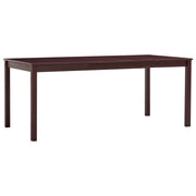 Eettafel 180x90x73 cm massief grenenhout donkerbruin