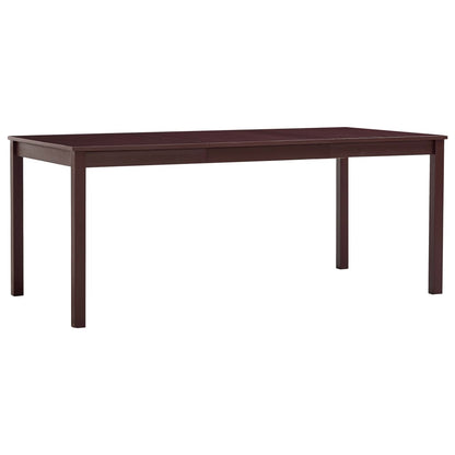 Eettafel 180x90x73 cm grenenhout donkerbruin 180 x 90 x 73 cm Donkerbruin