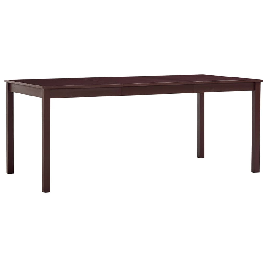 Eettafel 180x90x73 cm grenenhout donkerbruin 180 x 90 x 73 cm Donkerbruin