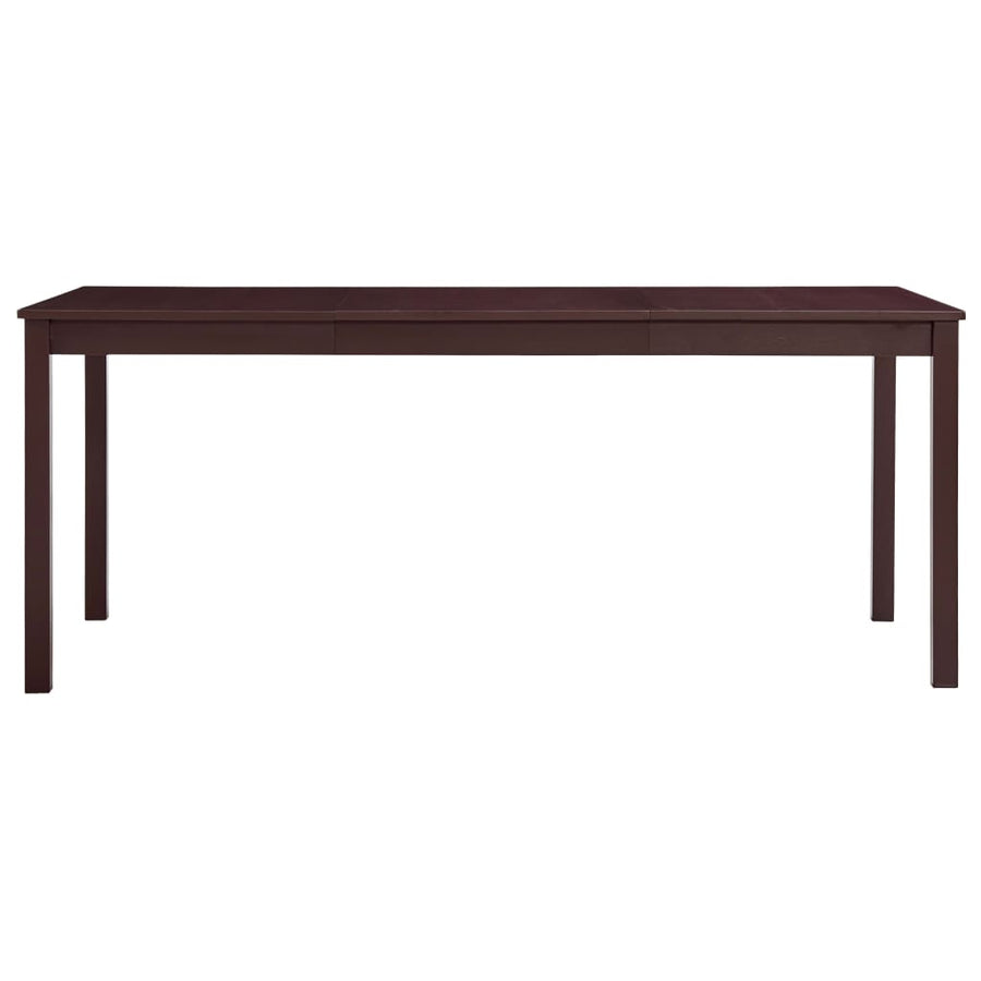 Eettafel 180x90x73 cm grenenhout donkerbruin 180 x 90 x 73 cm Donkerbruin