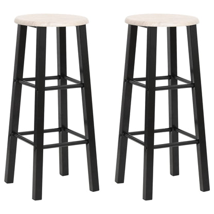 Barkrukken Mdf Zwart en hout