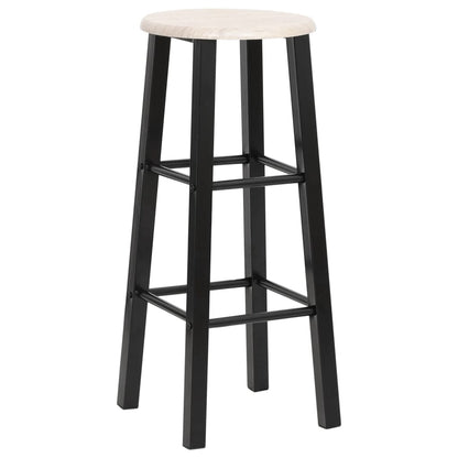 Barkrukken Mdf Zwart en hout