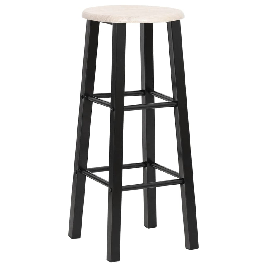Barkrukken Mdf Zwart en hout