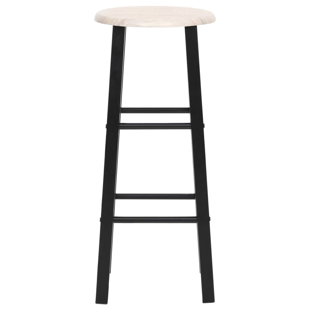 Barkrukken Mdf Zwart en hout