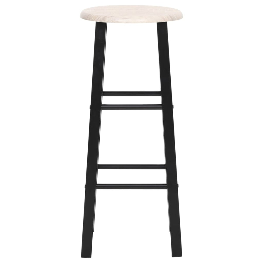 Barkrukken Mdf Zwart en hout