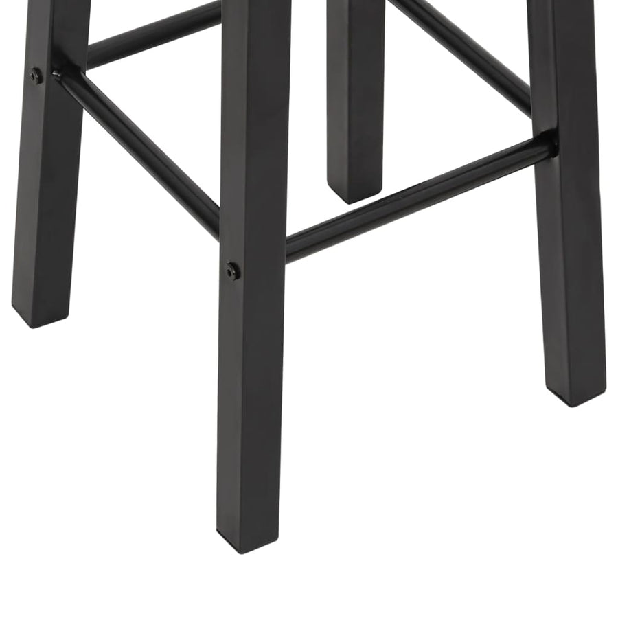 Barkrukken Mdf Zwart en hout