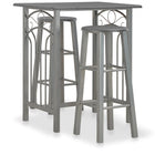 3-piece Bar Set wood and steel anthracite