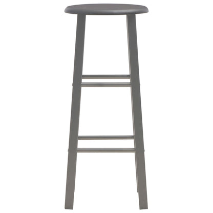 -Delige Barset Hout En Staal Antraciet en grijs