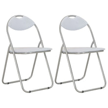 Eetkamerstoelen Inklapbaar Kunstleer 2 Wit
