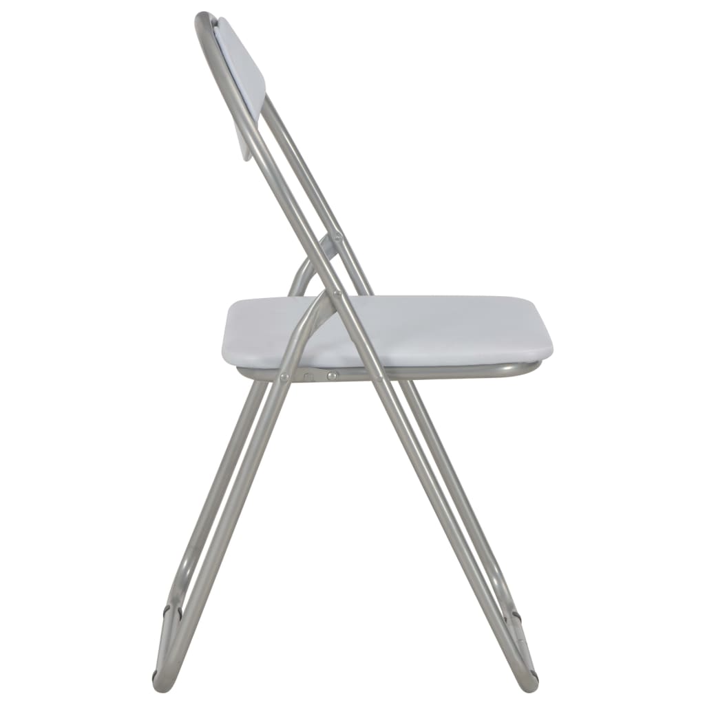 Eetkamerstoelen Inklapbaar Kunstleer 2 Wit