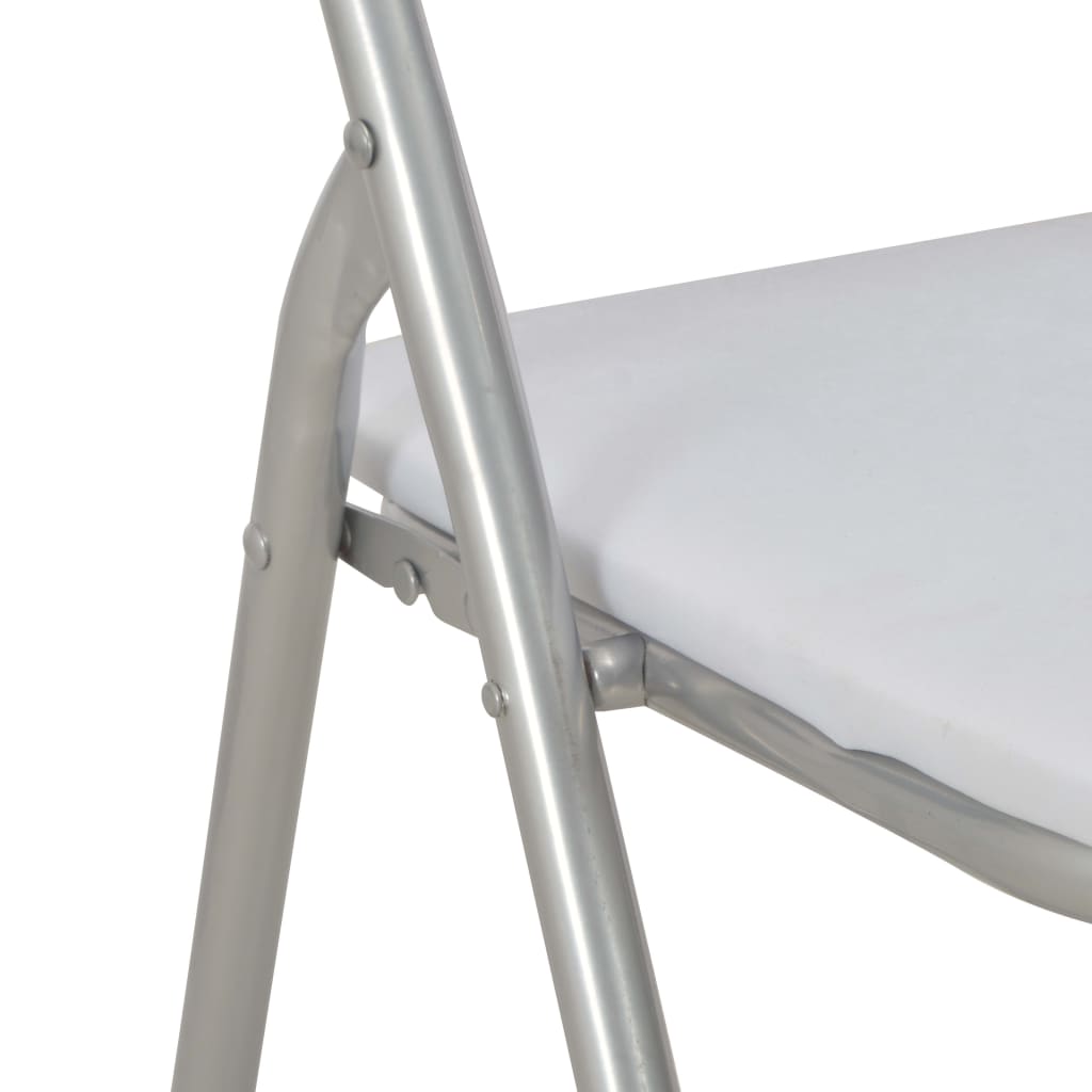 Eetkamerstoelen Inklapbaar Kunstleer 2 Wit
