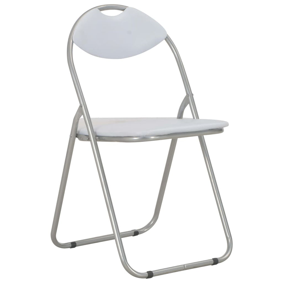 Eetkamerstoelen Inklapbaar Kunstleer 6 Wit