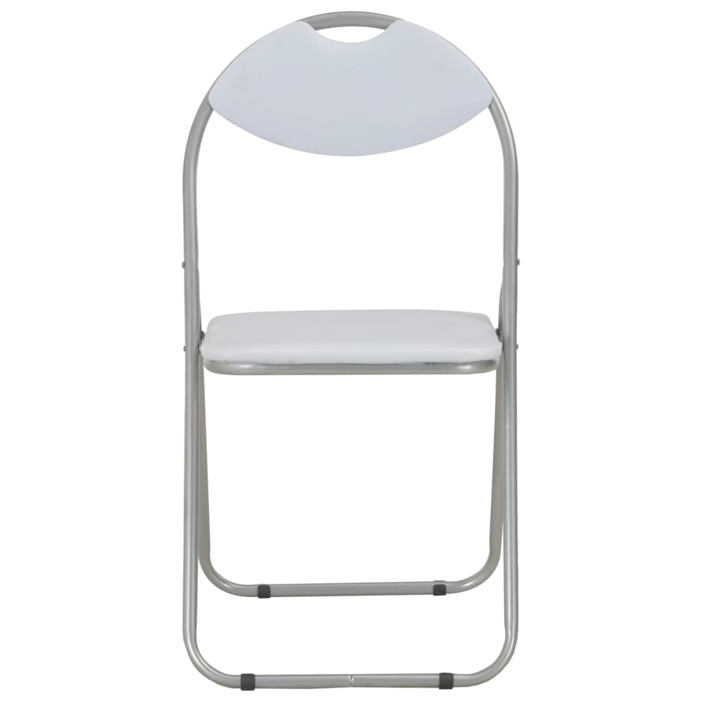 Eetkamerstoelen Inklapbaar Kunstleer 6 Wit
