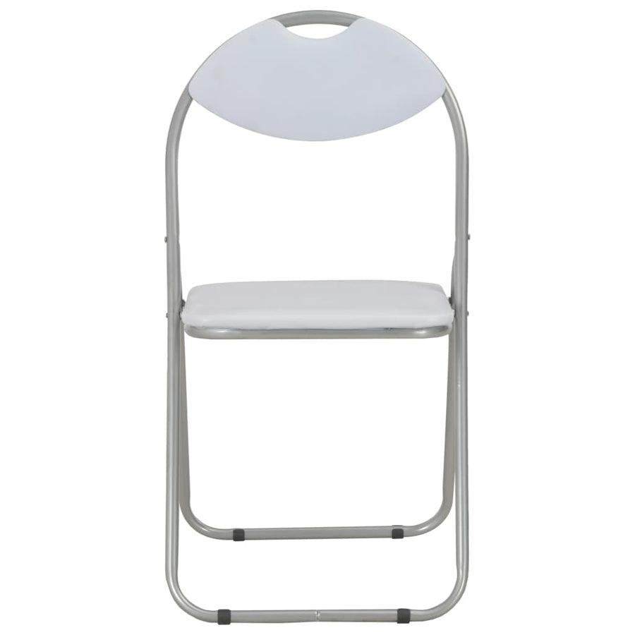 Eetkamerstoelen Inklapbaar Kunstleer 6 Wit
