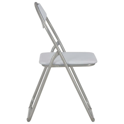 Eetkamerstoelen Inklapbaar Kunstleer 6 Wit