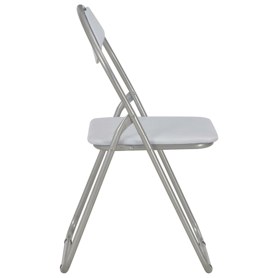 Eetkamerstoelen Inklapbaar Kunstleer 6 Wit