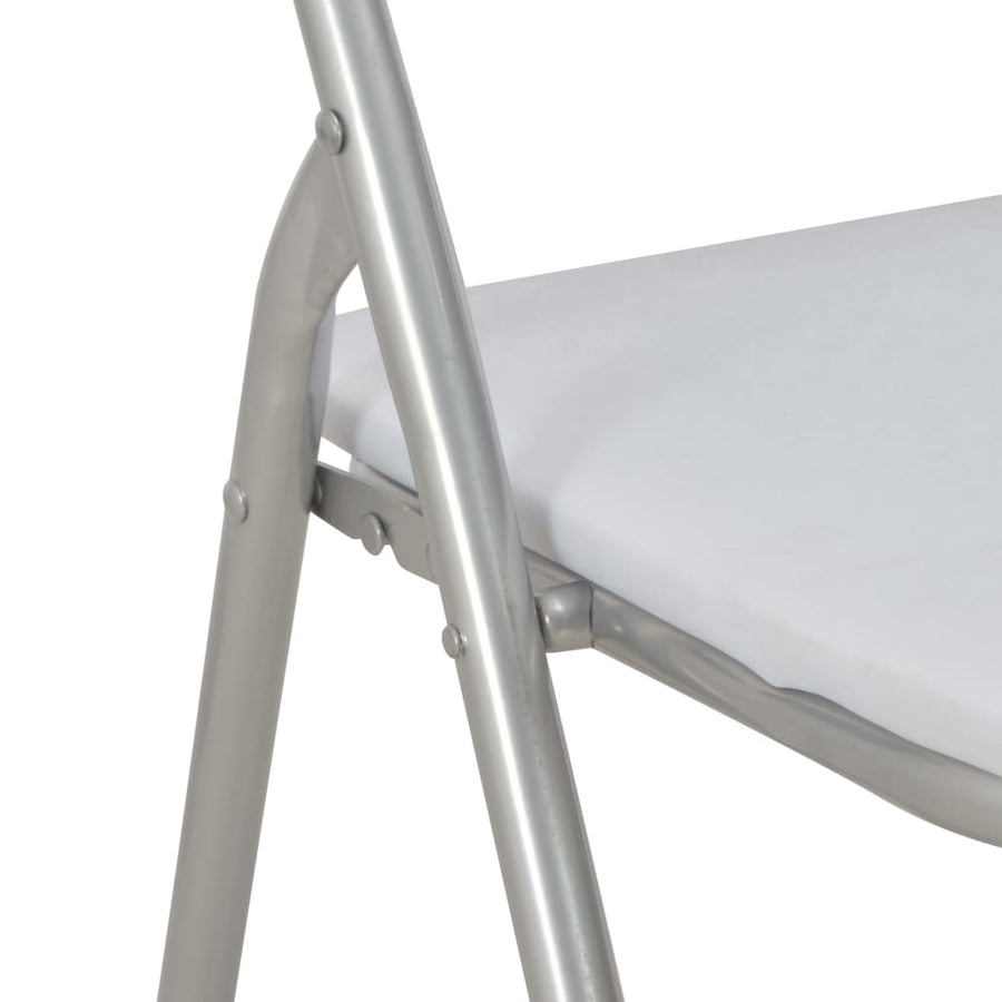 Eetkamerstoelen Inklapbaar Kunstleer 6 Wit