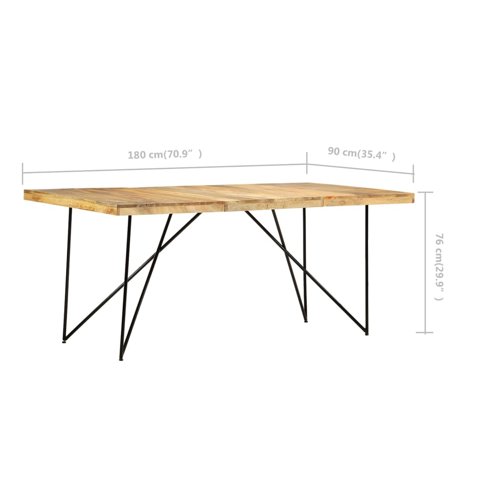 Eettafel 80X90X76 Cm massief mangohout