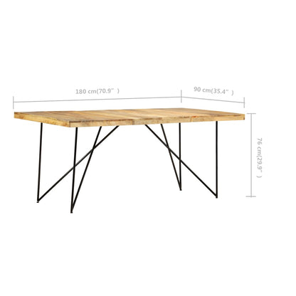Eettafel 80X90X76 Cm massief mangohout