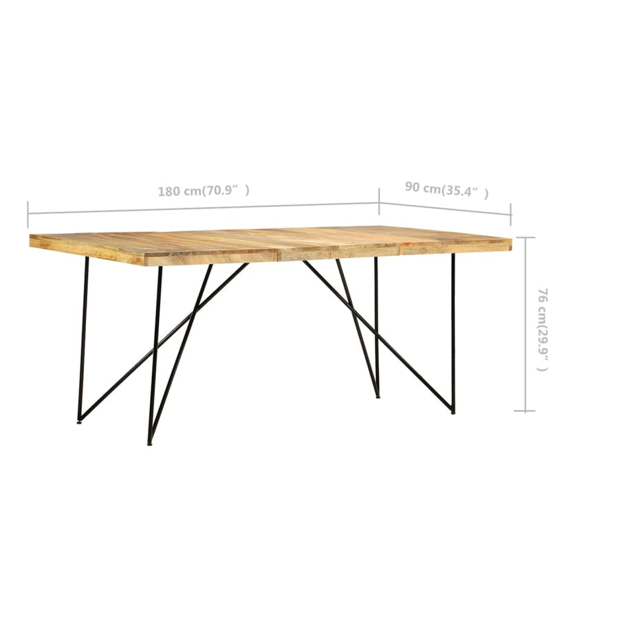 Eettafel 80X90X76 Cm massief mangohout