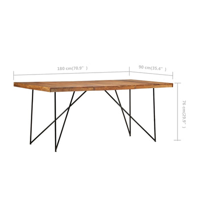 Eettafel 80X90X76 Cm Massief acaciahout