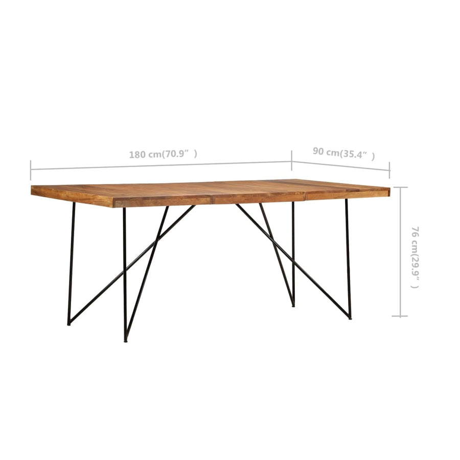 Eettafel 80X90X76 Cm Massief acaciahout