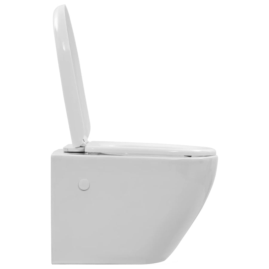 Hangend Toilet Randloos Keramiek Wit