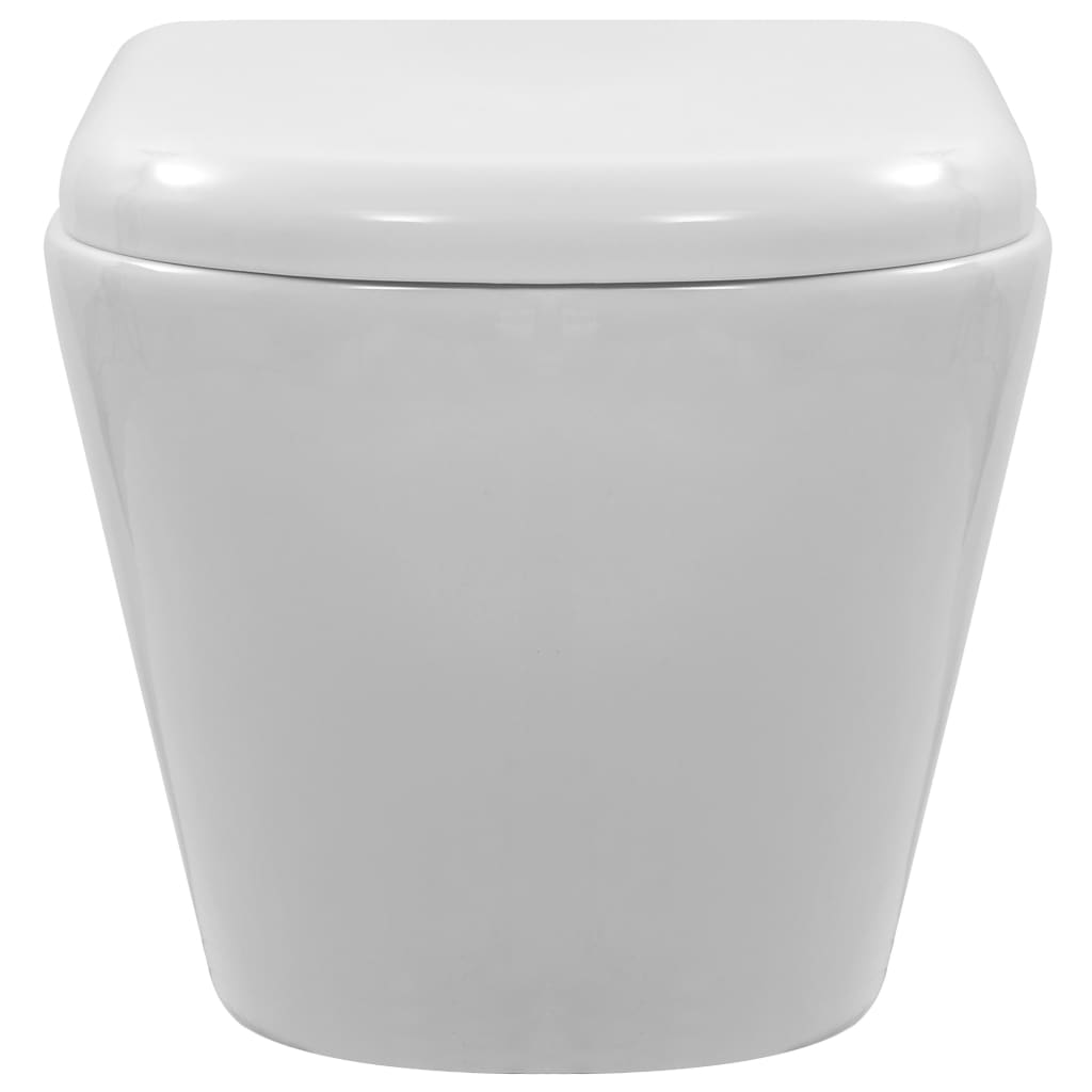 Hangend Toilet Randloos Keramiek Wit