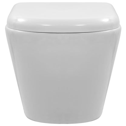 Hangend Toilet Randloos Keramiek Wit